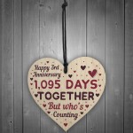 Handmade Wood Heart Gift To Celebrate 3rd Wedding Anniversary 