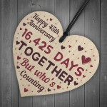 Handmade Wood Heart Gift To Celebrate 45th Wedding Anniversary 