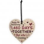 Handmade Wood Heart Gift To Celebrate 4th Wedding Anniversary