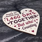 Handmade Wood Heart Gift To Celebrate 4th Wedding Anniversary
