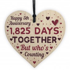 Handmade Wood Heart Gift To Celebrate 5th Wedding Anniversary