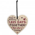Handmade Wood Heart Gift To Celebrate 5th Wedding Anniversary