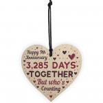 Handmade Wood Heart Gift To Celebrate 9th Wedding Anniversary