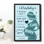 Daddy To Be Gifts Baby Shower Dad Friend Gift Print Fathers Day 