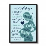 Daddy To Be Gifts Baby Shower Dad Friend Gift Print Fathers Day 
