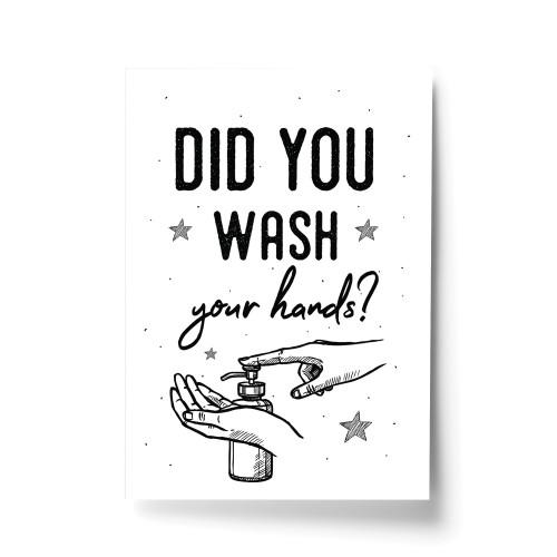 Wash Your Hands Bathroom Print Toilet Loo Sign Bathroom Decor