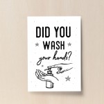 Wash Your Hands Bathroom Print Toilet Loo Sign Bathroom Decor