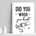 Wash Your Hands Bathroom Print Toilet Loo Sign Bathroom Decor