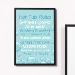 Hot Tub Rules Sign Framed Print Hot Tub Signs And Plaques Decor