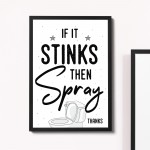 Bathroom Prints Funny Toilet Sign Loo Sign Toilet Decor Framed 