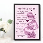 Mummy To Be Framed Print New Mummy Gift Baby Shower Gift