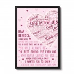 PERSONALISED Friendship Word Art Print Best Friend Novelty Gift