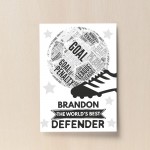 Football Word Art Personalised Print Football Team Gift Bedroom