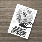 Football Word Art Personalised Print Football Team Gift Bedroom