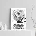 Football Word Art Personalised Print Football Team Gift Bedroom