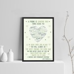 PERSONALISED Word Art Friendship Print For Best Friend Birthday 