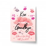 Personalised Kiss The Miss Goodbye Print Hen Party Accessories