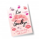 Personalised Kiss The Miss Goodbye Print Hen Party Accessories