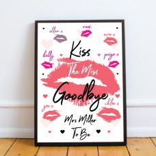 Hen Party Accessories Bride To Be Kiss The Miss Goodbye Framed