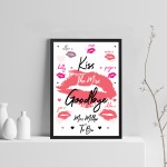 Hen Party Accessories Bride To Be Kiss The Miss Goodbye Framed