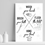 Bathroom Rules Print For Wall Bathroom Prints Funny Bathroom Art