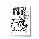 Bathroom Quote Print Filthy Animal Bathroom Sign Bathroom Decor 