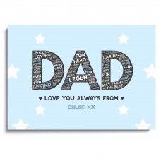 DAD Gift Personalised Print Dad Birthday Christmas Gift From Son