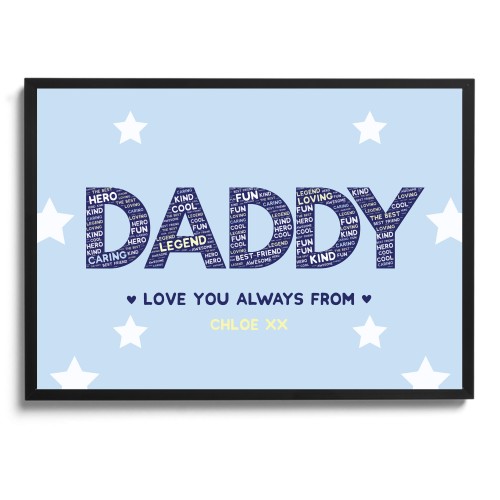 Personalised Daddy Birthday Christmas Gift Daddy Daughter Frame