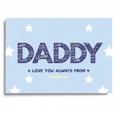 Personalised Daddy Birthday Christmas Gift Daddy Daughter Print
