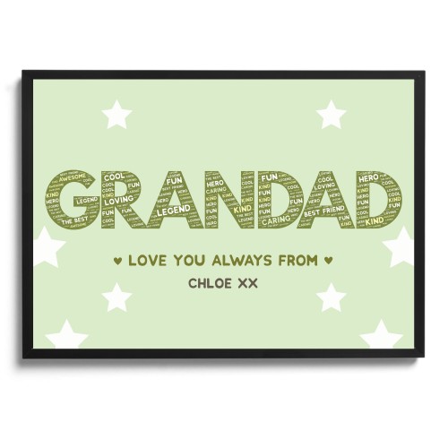 Personalised Grandad Birthday Xmas Gift From Grandchildren Frame
