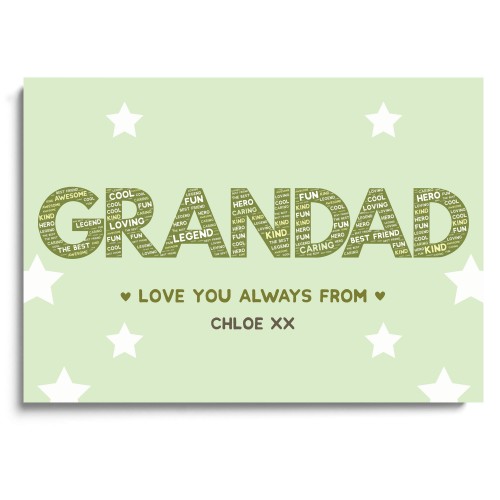 Personalised Grandad Birthday Christmas Gift From Grandchildren