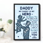 Dad Gift From Daughter Gift From Son Personalised Dad Print