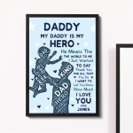 Dad Gift From Daughter Gift From Son Personalised Dad Print