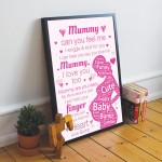 New Mum To Be Gifts Baby Shower Gifts Wall Print Mum Mummy Gifts