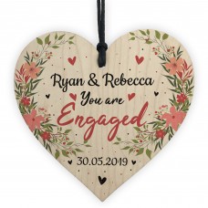 Engagement Gift For Couple Wooden Hanging Heart Engagement Gift 