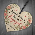Engagement Gift For Couple Wooden Hanging Heart Engagement Gift 