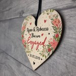 Engagement Gift For Couple Wooden Hanging Heart Engagement Gift 