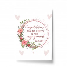 Personalised Congratulations Engagement Print Unique Couple Gift