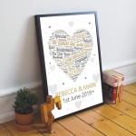PERSONALISED Engagement Gifts Framed Print Engagement Presents 