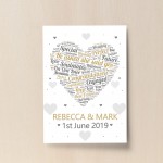 Engagement Gift Personalised Keepsake Print Engagement Present 