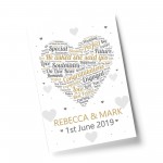 Engagement Gift Personalised Keepsake Print Engagement Present 