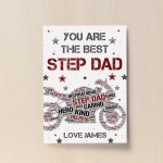 Personalised Fathers Day Gift Biker Gift Bike Print Step Dad