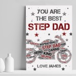 Personalised Fathers Day Gift Biker Gift Bike Print Step Dad
