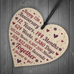 Anniversary Wooden Heart To Celebrate 12th Wedding Anniversary