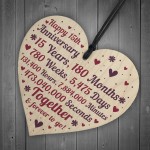 Anniversary Wooden Heart To Celebrate 15th Wedding Anniversary