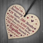 Anniversary Wooden Heart To Celebrate 24th Wedding Anniversary