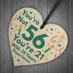 Funny Birthday Gifts Novelty 56th Birthday Gift Wood Heart Card