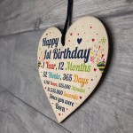 1st Birthday Gifts 1st Birthday Wood Heart Gift For Baby Child 