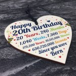 20th Birthday Gift For Boys Heart 20th Birthday Gift For Girls