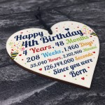 4th Birthday Gifts 4th Birthday Wood Heart Gift For Baby Child